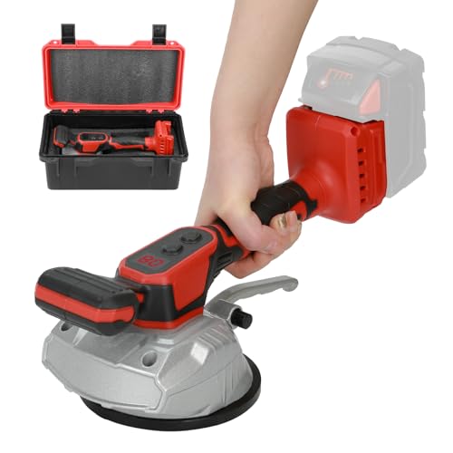 Cordless Vibration Leveling Machine for Milwaukee 18V Battery Portable Tile Vibrator Tool with 8 Speed Adjustable Digital Display for Floor Walls (Battery Not Included)