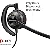 Poly - EncorePro 530 Quick Disconnect (QD) Headset (Plantronics) - Works with Poly Call Center Digital Adapters (Sold Separately) - Acoustic Hearing Protection - Over-the-Ear Wearing Style,Black