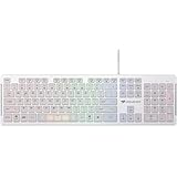 Cougar VANTAR S RGB Scissor-Switch Keyboard, Ultra Slim, Anti ghosting, Aluminum Frame, Full Size (104 keys), White