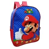 Mochila De Costas Super Mario Pequena Infantil Escolar Creche Passeio (Azul)