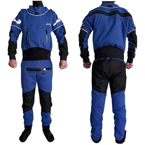 BEIAKE 2 in 1 Waterproof Separate Dry Suits Switch/Zip DrysuitWith Latex Seal for Kayaking Canoeing Offshore Paddling Cover