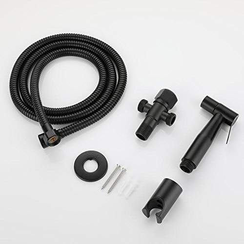 Rociador de bidé para inodoro individual mezclador agua fría monomando acero negro Baño-B 3