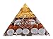 Crystal Heaven Laxmi Pyramid Original Certified Gomati Chakra, Rudraksha, Cowrie Kodi Maha Laxmi Pyramid - 90Mm Large Orgonite Pyramid With Shree Yantra - Pooja Vastu Items For Home For Good Luck