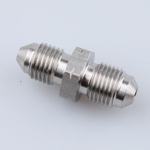 Image of AC PERFORMANCE Stainless Steel -3 AN Male Flare to M10 x 1.0 Brake Hose Fitting Adapter