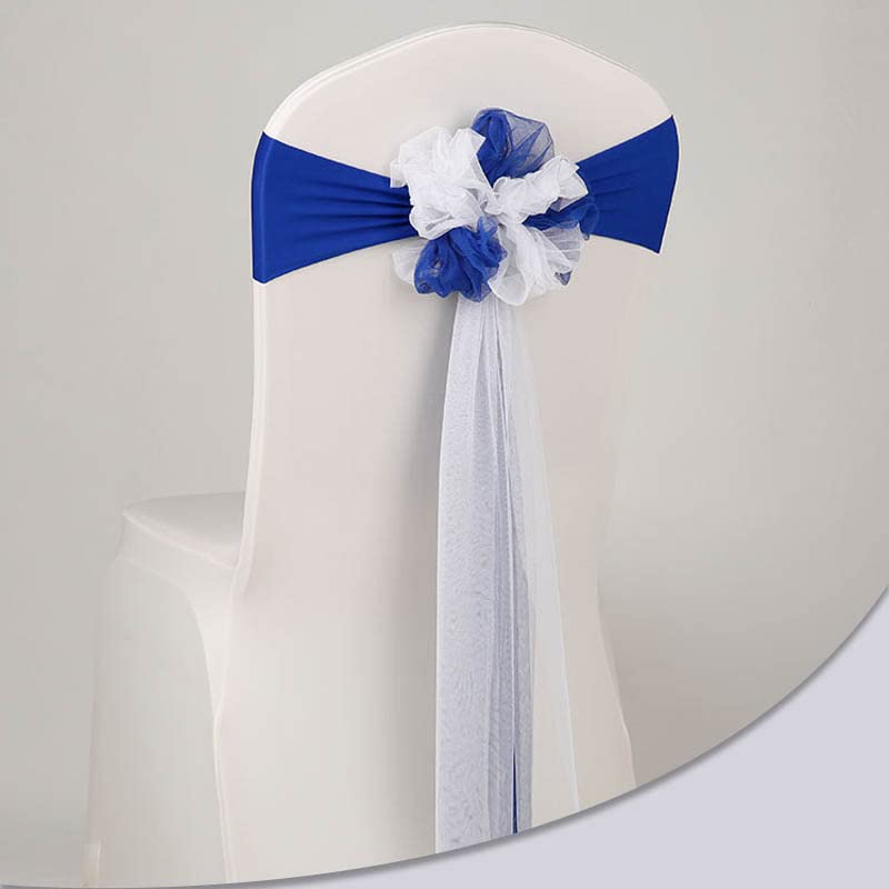 Fasce for sedie in organza trasparente con nodo, coprisedia fiocco(14)
