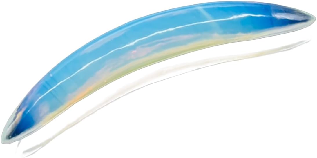 Handmade Opalite Stone Tribal Septum Curved Spike Tusk | Stone Nose Piercing Jewelry | Ethnic Body Jewelry | Unique Boho Septum Ring Alternative