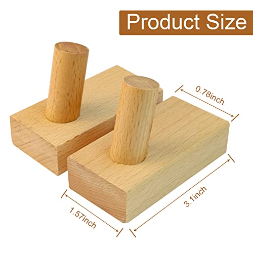 Ertoory 4 Pack Beechwood Wooden Coat Hooks Wooden Hooks Wall Mounted Decorative Vintage Wood Wall Hooks For Hanging Bathroom Towels Clothes Hanger #TOP2