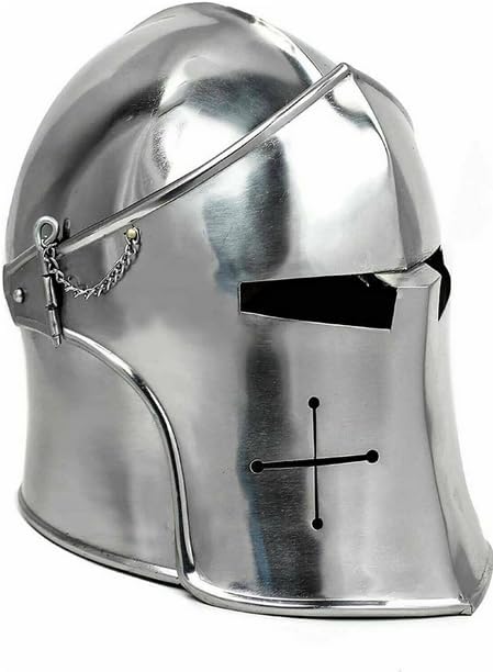 Medieval Barbuta Helmet 18 Gauge Mild Steel Armor SCA LARP Wearable for Adult Renaissance Fair Armor Helmet