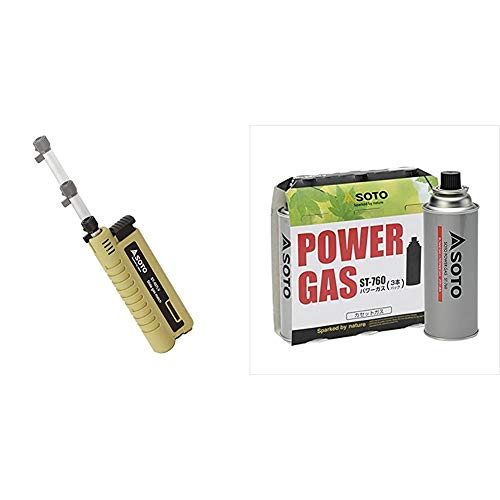 ソト(SOTO) スライドガスマッチ ST-407LV & パワーガス 3本パック ST-760 [HTRC 2.1]【セット買い】