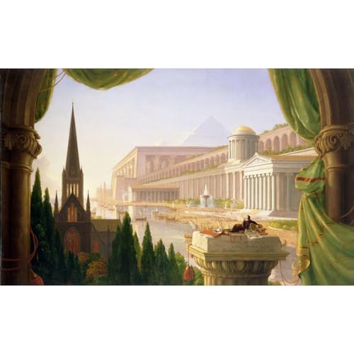 Impression sur toile Thomas Cole Rêve d'architectes décoration murale salon et bureau élégant