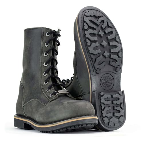 Milwaukee Leather Men’s Leather Lace-Up Riding Boots - Motorcycle Biker Footwear for Street & Daily Wear - 12 by Milwaukee Leather - Used condition - Image 3