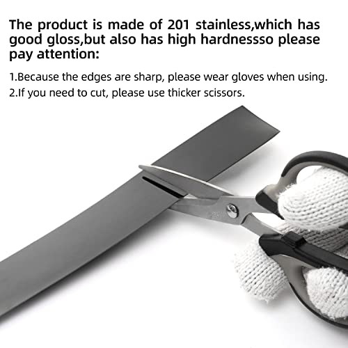 Bnell Flexible Molding & Wall Trim,Peel And Stick Trim Molding, Stainless Steel Metalized Mirror Like Design,Self Adhesive Molding Trim,(10Ft X 0.39Inch, Black) #TOP1