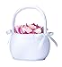 Lillian Rose 7" Plain White Satin Round Flower Basket