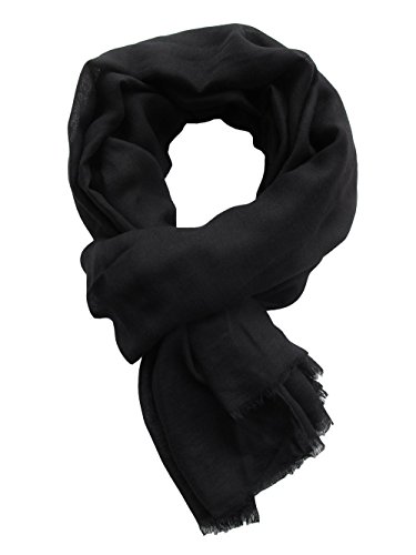 Topmode Echarpe femme couleur unie (Noir) Cover