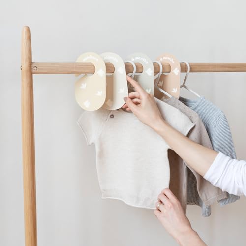 3 Sprouts Kleiderschrank-Trennwände für Babys und Kleinkinder, 8 Stück, Kinderzimmer-Organisation für Kleidung, Größe/Alter Organizer für Säugling bis Kleinkind, Jungen und Mädchen, Schrank-Organizer