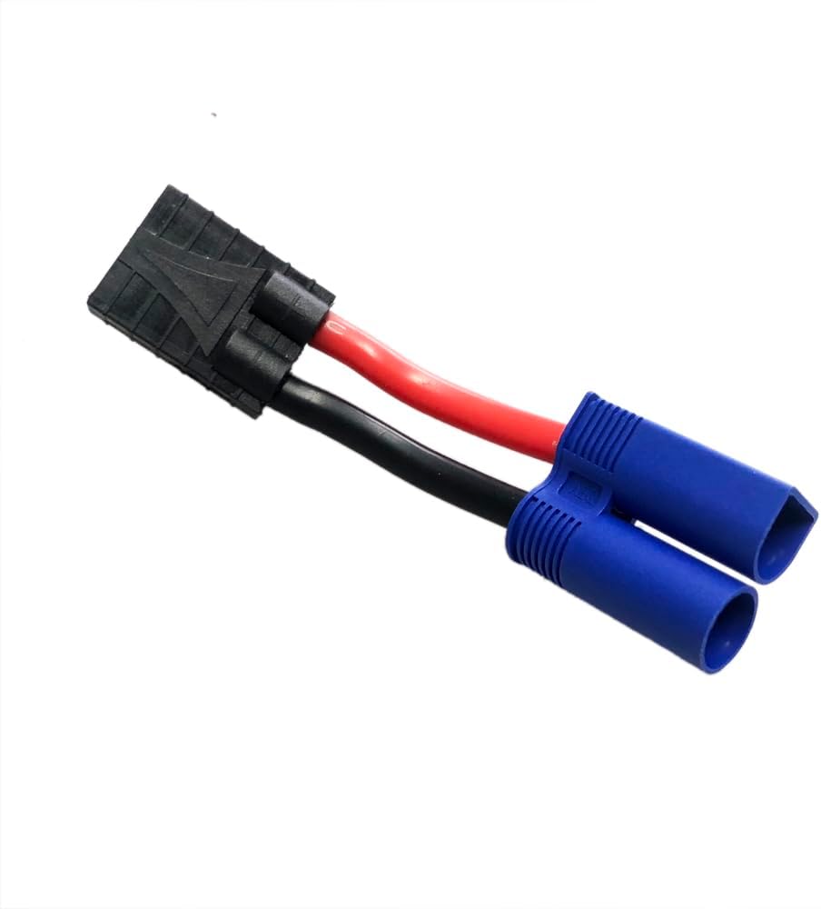 GinTai 12AWG TRX ID ESC LiPo Current Adapter for Traxxas Female to EC5 IC5