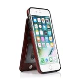 TIANDAFEIJIUB Dla iPhone 7 Plus etui na telefon skóra PU retro odporne na wstrząsy etui na telefon etui na telefon etui z klapką etui na telefon miękki TPU twardy PC mieszane etui ochronne (brązowy)