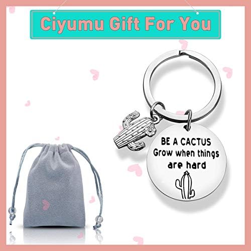 Cactus Lover Gift Cactus Keyring Cactus Gifts Women Men Encouragement Keyring Cactus Inspirational Gifts for Girls Boys Teens Motivational Gifts Son Daughter Graduation Christmas Birthday Gift for Her