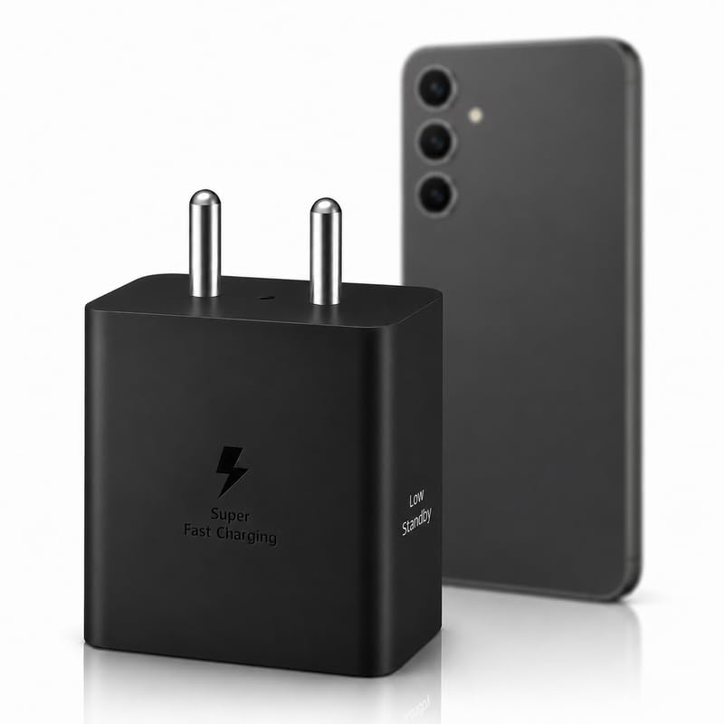 Image of 45W Type-C Fast Charging Adapter Compatible with Samsung Galaxy S23 FE /S24 /S24 Plus /S24 Ultra /S24 FE /S25 /S25 Plus /S25 Ultra /S25 Edge /S26 /S26 Plus /S26 Ultra | 45Watt USB-C Super-Fast Charger
