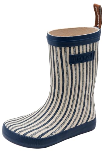 Bottes de pluie Bisgaard Barefoot enfant en caoutchouc rayures marines taille 25 EU Weit