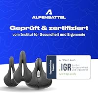 ALPENSATTEL® Ergonomischer Fahrradsattel Race + [3D Memory Foam] - Sattel für Damen & Herren - Atmungsaktives Material für ideale Druckverteilung - Universelle Sattelhaltung für jedes Rad – Ansicht 3