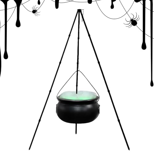 Chaudron Halloween grande taille pour bonbons sur le perron - 8