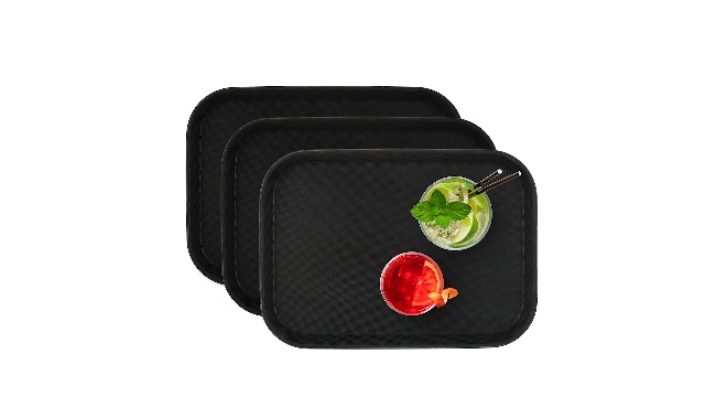 Relaxdays Serviertablett Set – 3er Pack Rutschfes Produktbild-Vorschau 12