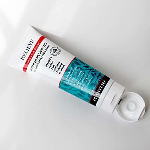 Plantlife Arnica Relieve Gel - Made With Arnica And 100% Pure Essential Oils - Relieve Products Are A Homeopathic Solution For Everyday Use - Works Quickly And Effectively - Made In California #TOP3