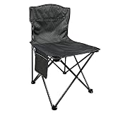 Portable Camp Chair Compact Ultralight Fishing Chair Armless Camping Chair with Front Pocket & Carry