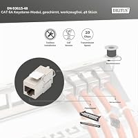 DIGITUS Keystone-Modul Cat 6A – 48 Stück – Geschirmt – 500 MHz 10Base-T – Ansicht 4