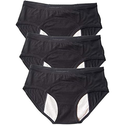 Anna & Eric Modal Menstrual Underwear Period Leak Proof Panties for Girls Heavy Flow, Women Postpartum Bleeding XL:130-150lbs Black Cover