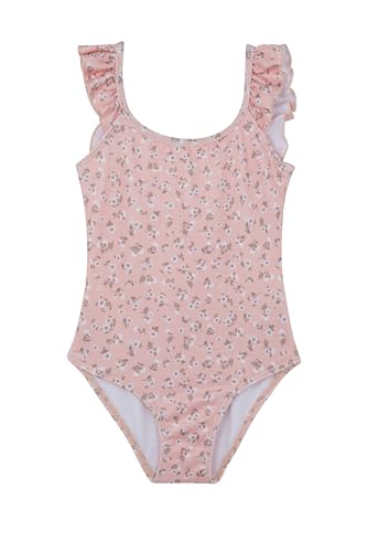 Gottex Kids Square Neck Ruffle One Piece Swimsuit Chlorine Fade Resistant and Built-in UPF UV 50+ Protection