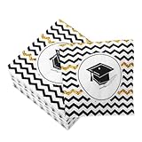 ADOCARN 100 Stück Abschlussservietten mit Doktorhut Dekorative Papierservietten für Abschlussfeiern Vielseitige und Praktische Servietten für Feierlichkeiten Lagig für Getränke und Snacks