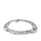 Hauptfarbe: Silber Fossil Damen-Handketten Messing JOA00436040