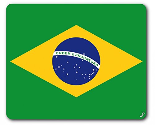 1art1 Brésil Drapeaux du Monde Tapis De Souris 23x19 cm