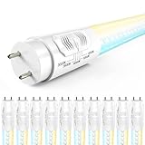 Sunco 10 Pack T8 LED Bulbs 4 Foot, LED Fluorescent Tube Replacement, 4ft LED Tube Light, Ballast Bypass, 18W, 2200 LM, Selectable CCT 3000K/3500K/4000K/5000K/6000K, Single Ended Power, Clear Lens UL