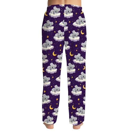 KOYI Koala Pajama Pants – Cute Koalas Print Lounge Pants, Cozy Unisex Sleepwear for Men Women, Funny Pajama Bottoms, Gift for Koala Lovers,Medium