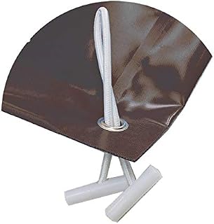 Cobertor de invierno para piscina 10 x 5m más 15 cm por cada lado para anclaje ( 10,3 x 5,3m) de color Marrón (exterior) / Marrón (interior) + Saco de Almacenaje de Regalo