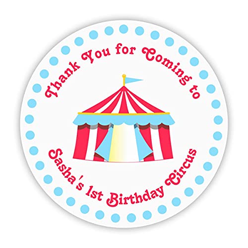 Étiquettes autocollantes rondes classiques personnalisables pour tente de cirque Cover