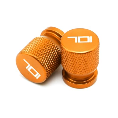 CNC-Ventileinsatzkappe Für Husqvarna Svartpilen VITPILEN 701 Enduro Supermoto Motorrad-Ventilkappen, Luftdichte Abdeckungen, Zubehör(Orange)