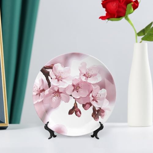 Plato decorativo Cherry Blossom de cerámica 7 pulg miniatura 6