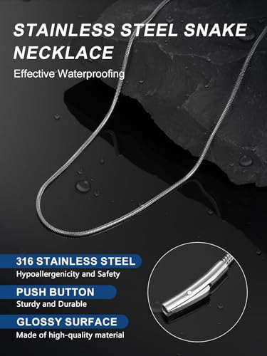 Chaîne serpent ChainsPro anti-noircissement collier ras du cou robuste 22"
