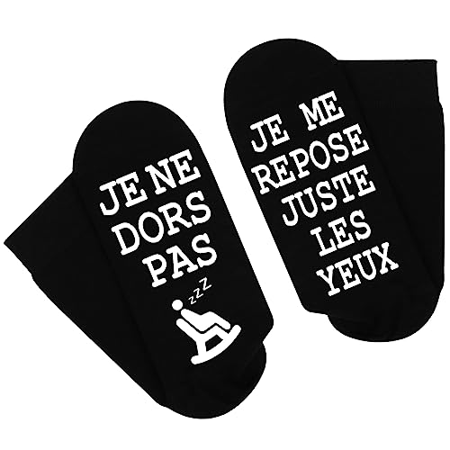 Chaussettes Humour Cadeau Homme Chaussette rigolote Personnalisé Papa 43-46 – vue 4