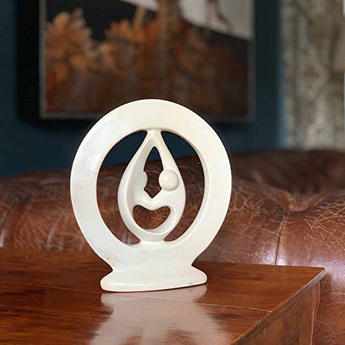 Global Crafts Natural Soapstone 6-Inch Lover's Embrace Sculpture #TOP1