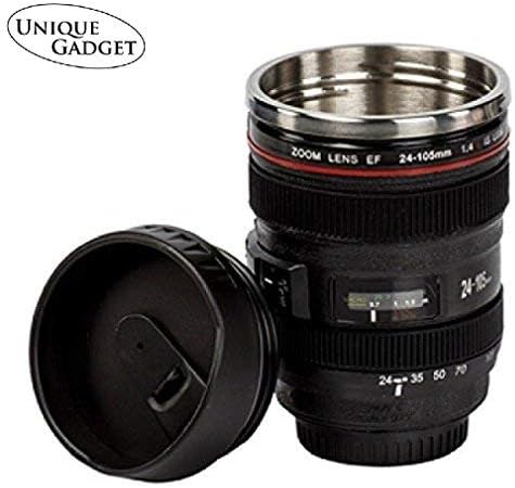 UNIQUE GADGET Camera Lens Shape Cup Coffee Tea Mug Stainless Steel - EF24-105MM