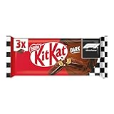 KITKAT Dark Wafer ricoperto di Cioccolato Fondente, 3 Snack da 41,5g (124,5g)