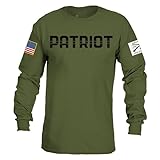 Grunt Style Patriot Long Sleeve Men's T-Shirt (Military Green, Medium)