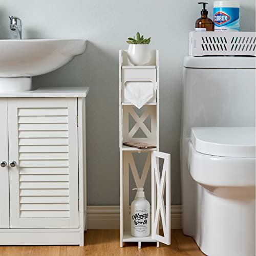 image for J JINXIAMU Small Bathroom Storage,Bathroom Storage Cabinet with Toilet