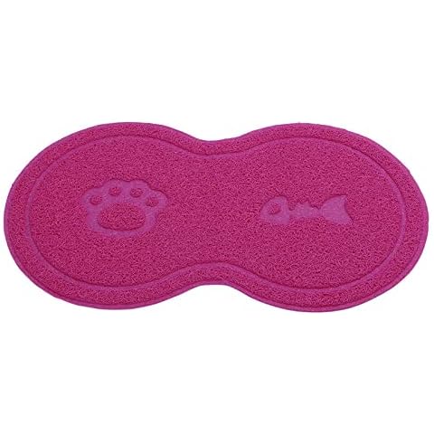 Opul 8 Style PVC Pet Dog Cat Puppy Kitten Dish Bowl Food Water Placemat Mat Paw Shape UK (Pink) Cover