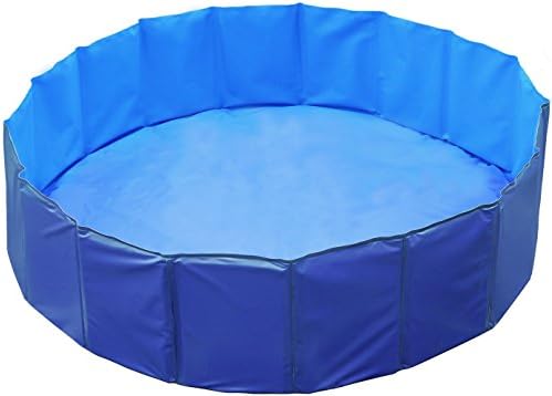 GPCT iMounTEK 5'2" Foldable Collapsible Dog Pet Bathing & Cooling Swimming Pool, Heavy Duty & Durable Portable Bathing Bath Tub, Wash Pool, Swimming Bath, Water Washer for Dogs & Toddlers(Blue)